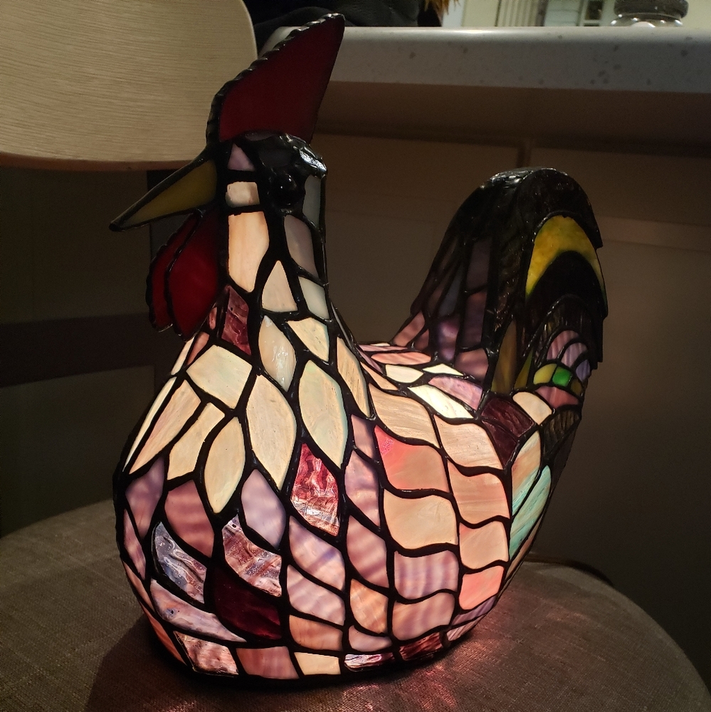 Stained Glass Chicken Light